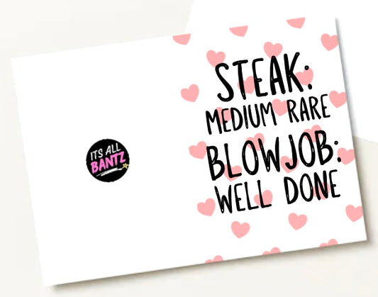 Blowjob Well Done - Greeting Card