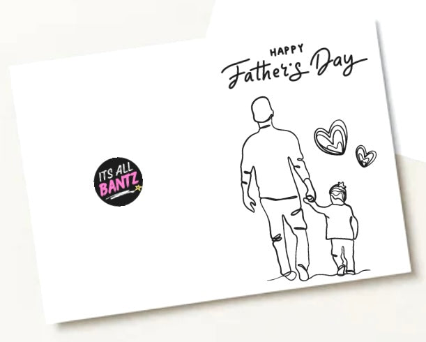 Fathers Day Silhouette - Greeting Card