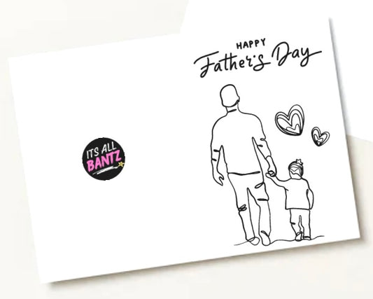 Fathers Day Silhouette - Greeting Card