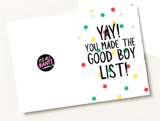 Good Boy List - Greeting Card