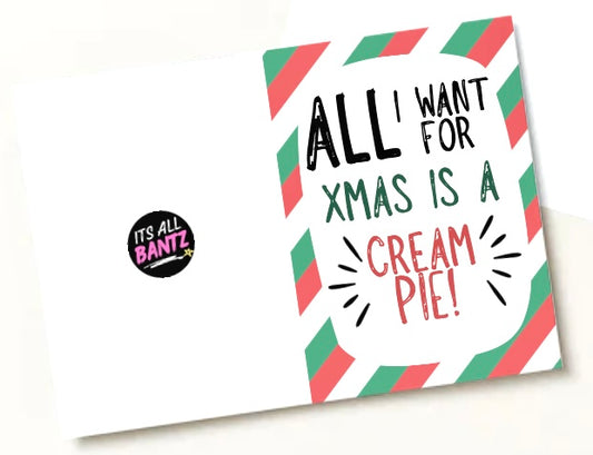 Cream Pie Christmas - Greeting Card