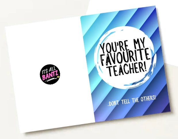 Fave Teacher - Greeting Card