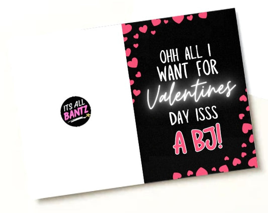 A BJ For Valentines - Greeting Card