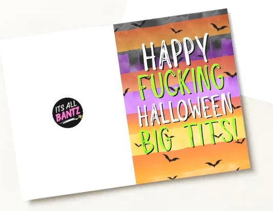 Happy Fucking Halloween Big Tits - Greeting Card