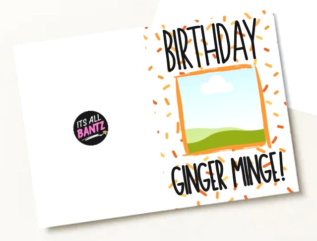 Birthday Ginger Minge - Greeting Card