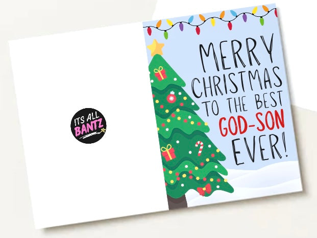 Merry Christmas God-Son - Greeting Card