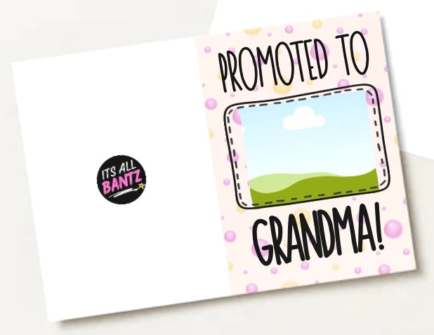 Promoted To Grandma - Greeting Card