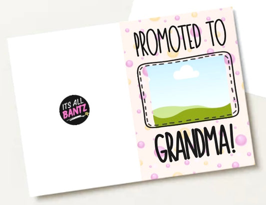 Promoted To Grandma - Greeting Card