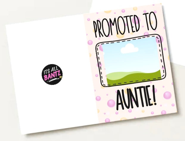 Promoted To Auntie - Greeting Card