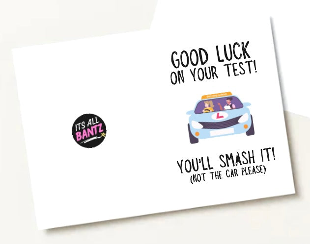Good Luck Driving Test - Greeting Card