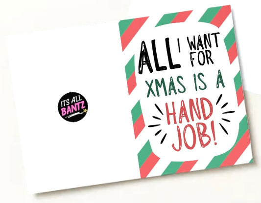 Hand Job Christmas - Greeting Card