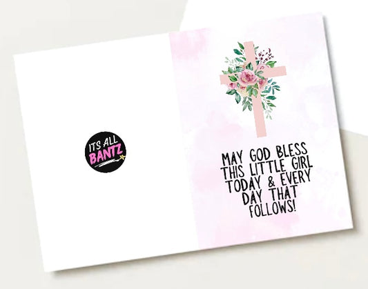 May God Bless This Little Girl - Greeting Card