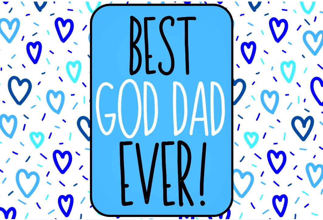 Best God Dad Ever - Wine Bottle Label
