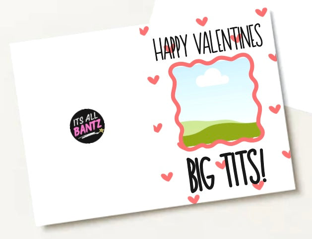 Valentines Big Tits - Greeting Card