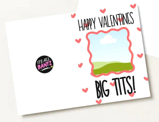 Valentines Big Tits - Greeting Card