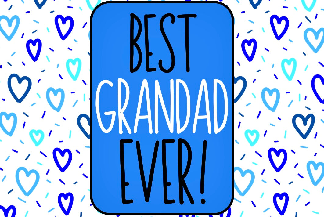 Best Grandad Ever - Wine Bottle Label