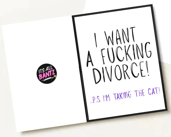 Taking The Cat - Greeting Card