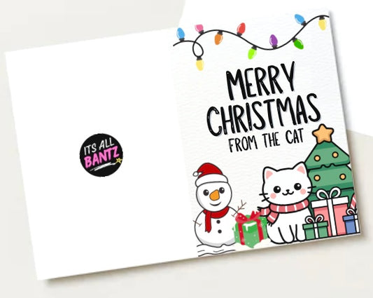 Christmas From The Cat - Greeting Card