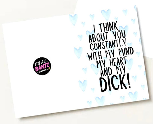 And My Dick Greeting Card