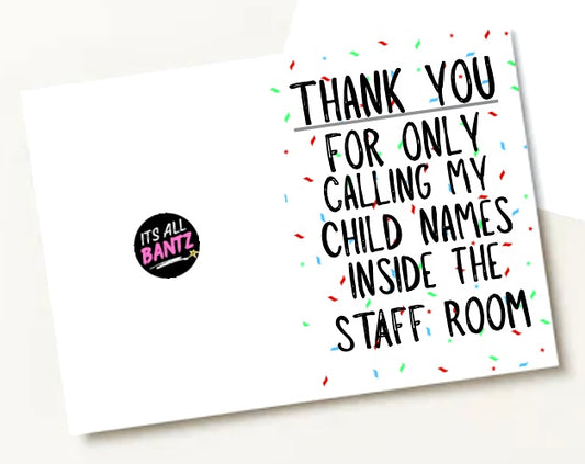 Calling Child Names - Greeting Card