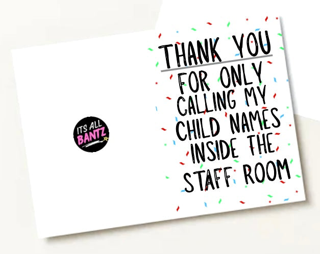 Calling Child Names - Greeting Card