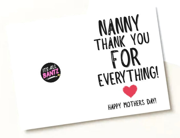 Nanny Thank You - Greeting Card