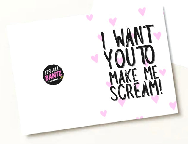 Make Me Scream - Greeting Cardm