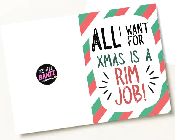 Rim Job Christmas - Greeting Card