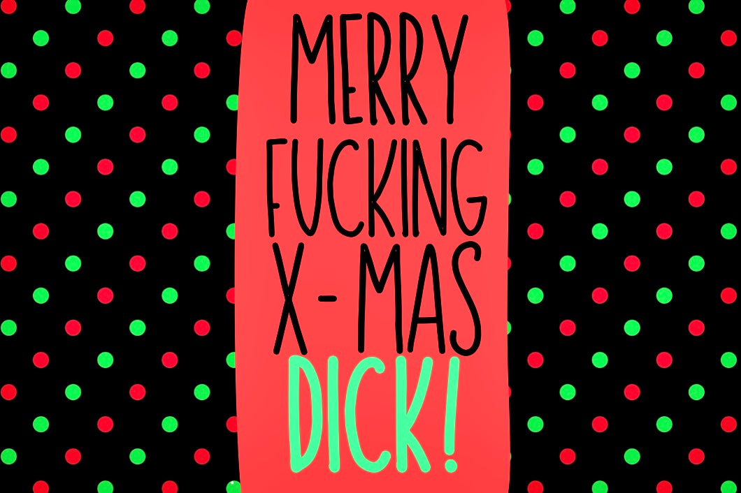 Merry Xmas Dick - Wine Bottle Label