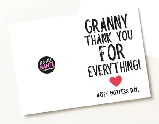 Granny Thank You - Greeting Card