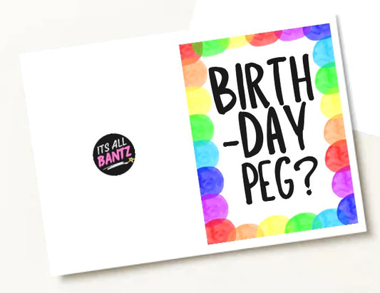 Birthday Peg - Greeting Card
