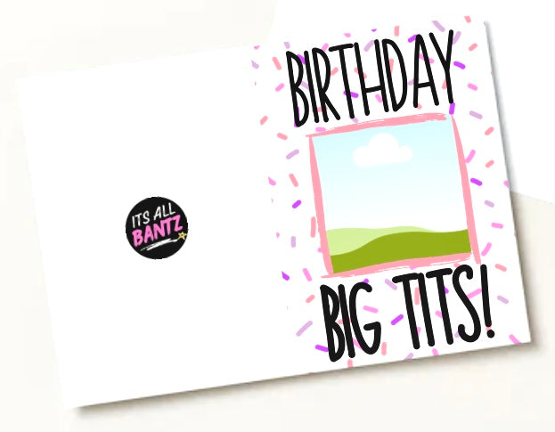 Birthday Big Tits - Greeting Card