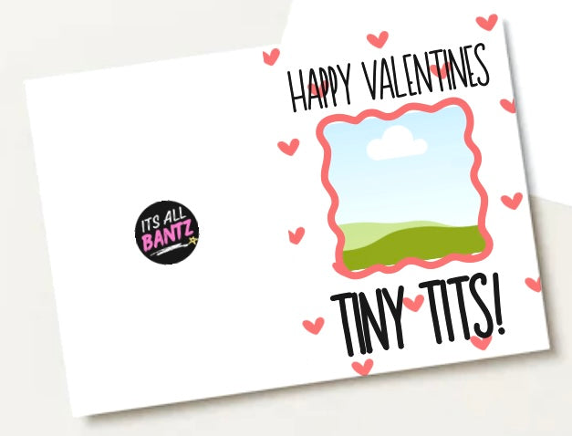 Valentines Tiny Tits - Greeting Card