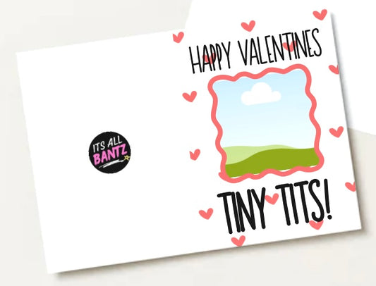 Valentines Tiny Tits - Greeting Card