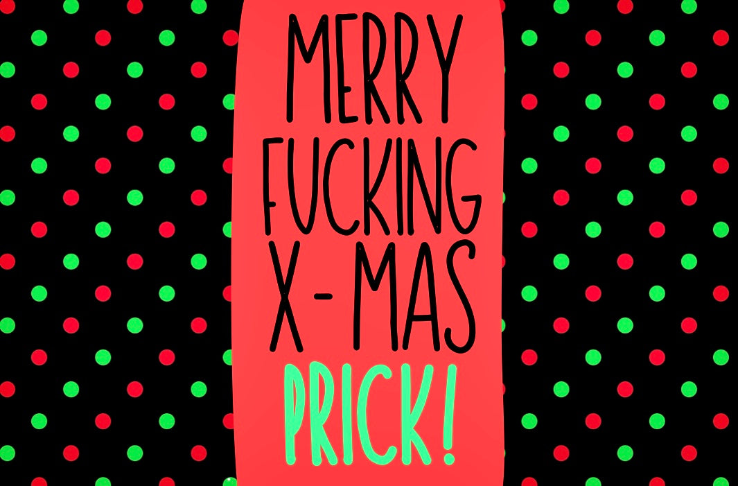 Merry Xmas Prick - Wine Bottle Label