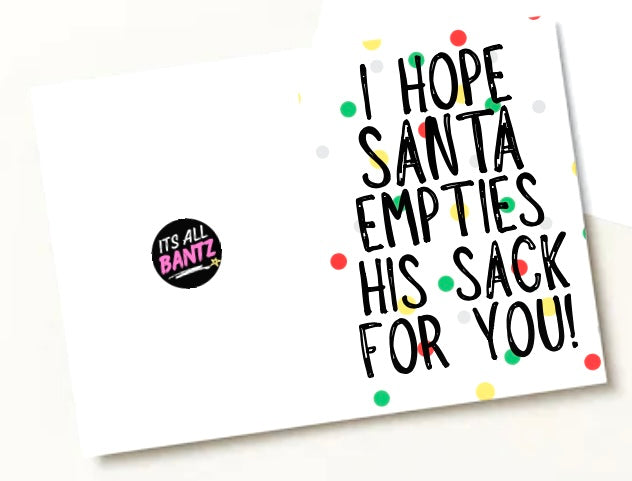 Empty Santas Sack - Greeting Card