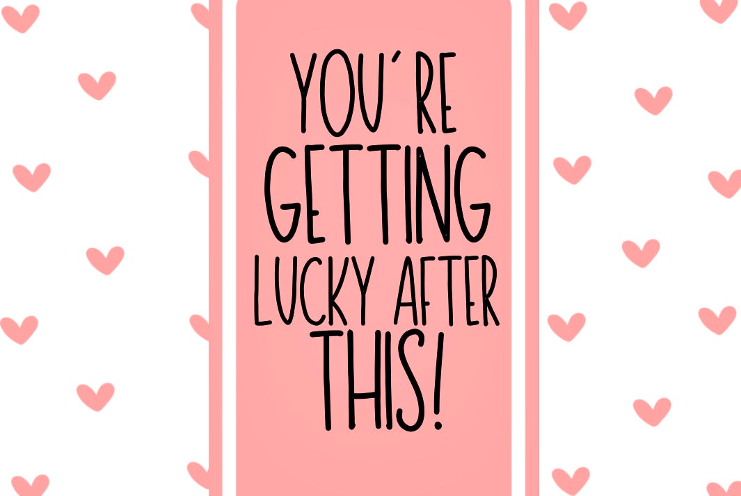 Getting Lucky After This - Wine Bottle Label