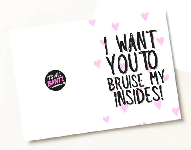 Bruise My Insides - Greeting Cardm