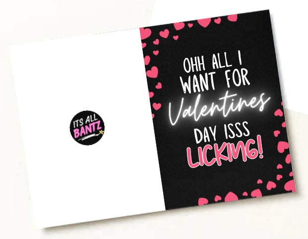 Licking For Valentines - Greeting Card