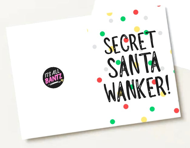 Secret Santa Wanker - Greeting Card