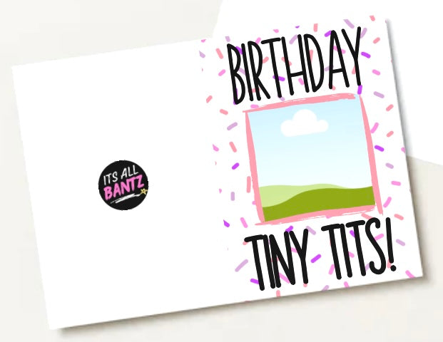 Birthday Tiny Tits - Greeting Card