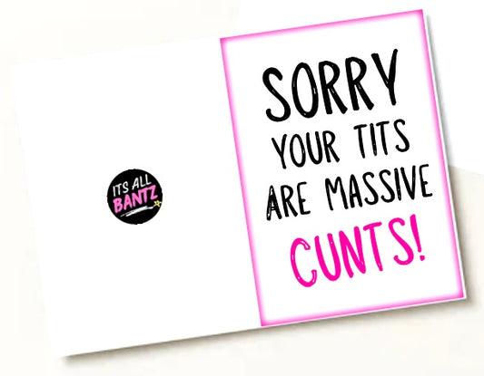 Tits Are Cunts - Greeting Card