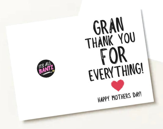 Gran Thank You - Greeting Card