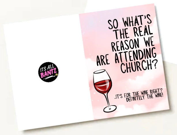 Definitely The Wine - Greeting Card