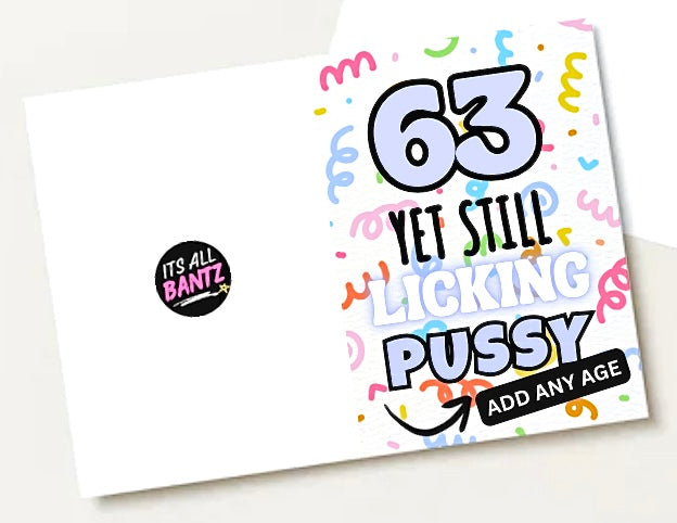 Still Licking Pussy - Birthday Card