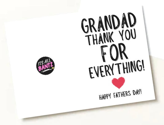 Grandad Thank You - Greeting Card