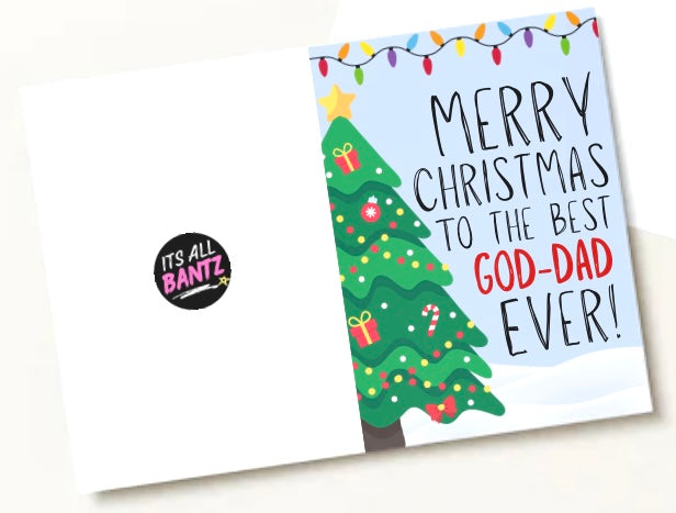 Merry Christmas God-Dad - Greeting Card