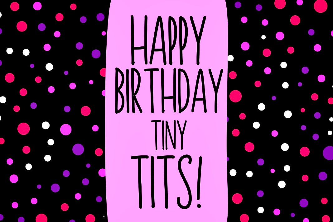 Happy Birthday Massive Tits - Wine Bottle Label