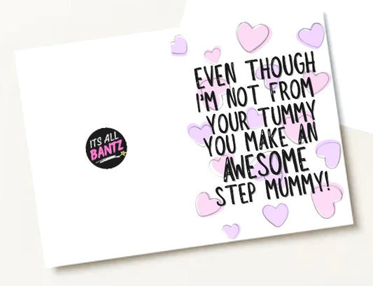 Awesome Step Mummy - Greeting Card