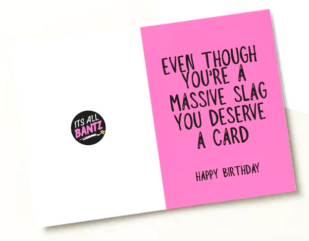 Even Though, Slag - Greeting Card